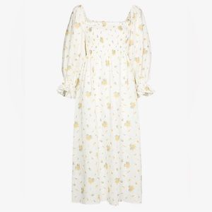 SLEEPER Atlanta Linen Mimosa Midi Dress